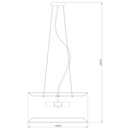 Zuma Line - Ljusskrona med upphängningsrem  4xE27/60W/230V svart 
