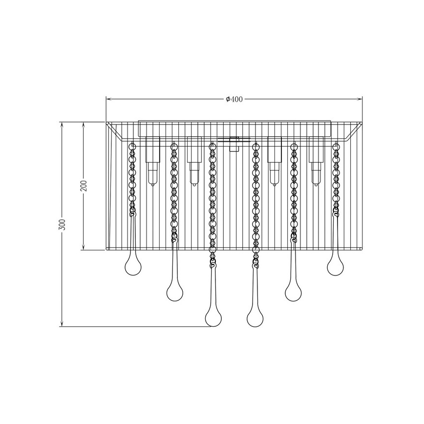 Zuma Line - Taklampa 8xG9/40W/230V svart 
