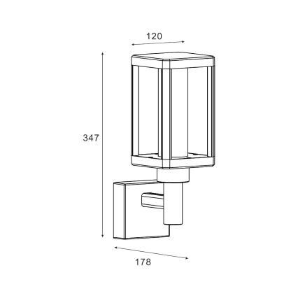 Zuma Line - LED utomhus vägglampa LED/12W/230V IP65 svart