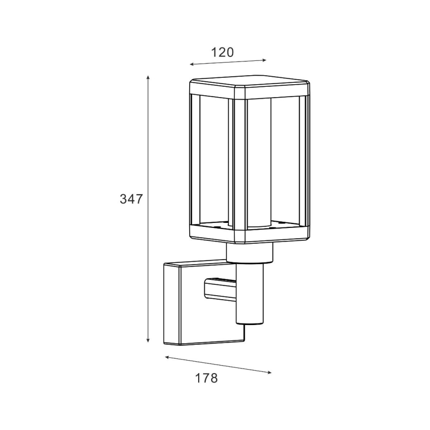 Zuma Line - LED utomhus vägglampa LED/12W/230V IP65 svart