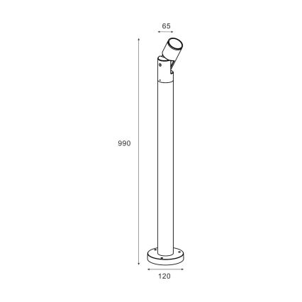 Zuma Line - Utomhuslampa 1xGU10/35W/230V IP65 svart