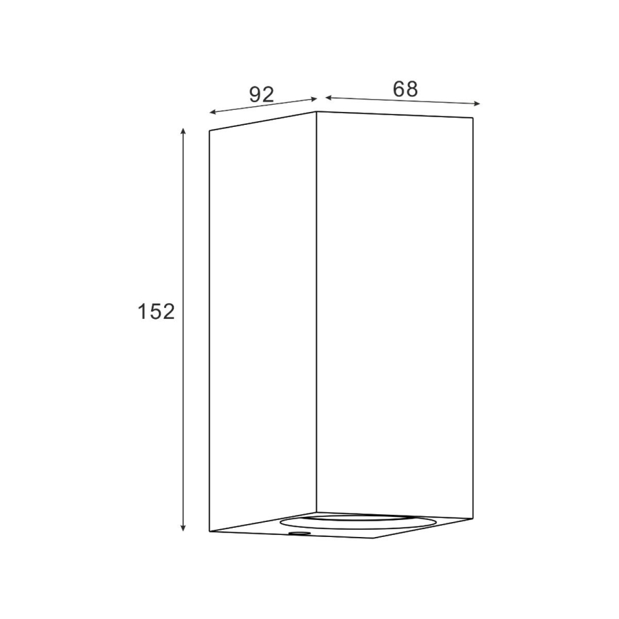 Zuma Line - Vägglampa för utomhusbruk 2xGU10/35W/230V IP44 svart