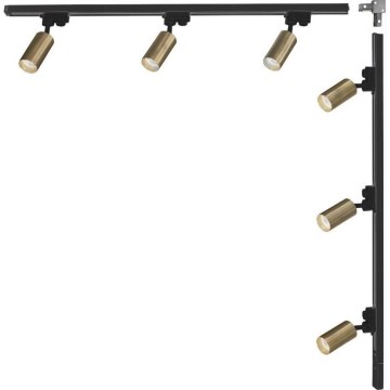 Zuma Line - Skenspot 6xGU10/35W/230V svart/guld