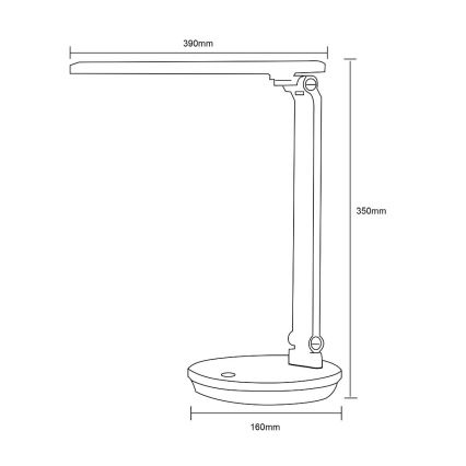 Zuma Line - LED bordslampa LED/5W/230V 3000-6000K svart