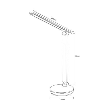 Zuma Line - LED RGBW Ljusreglerad bordslampa LED/5W/230V 3000-6000K svart