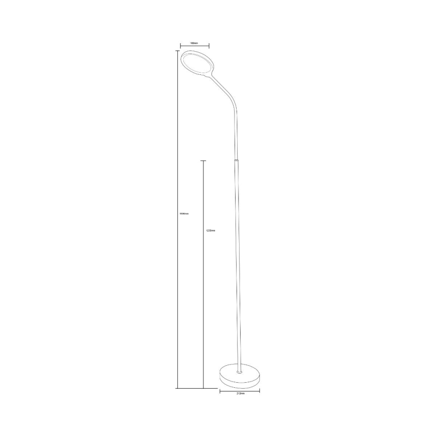 Zuma Line  - LED Dimbar golvlampa LED/10W/230V 3000/4500/6500K vit