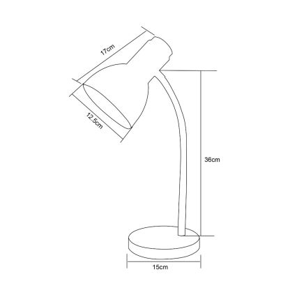 Zuma Line - Bordslampa 1xE27/40W/230V vit/ek