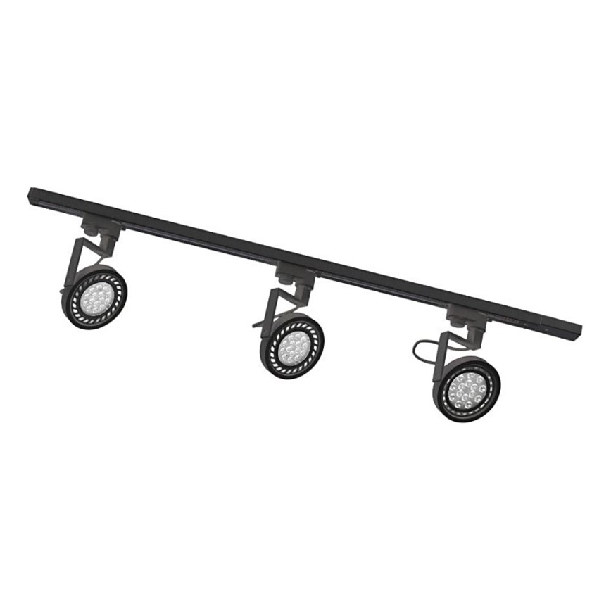 Zuma Line - Spotlampa i skensystem 3xGU10/15W/230V svart