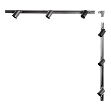 Zuma Line - Spotlight för skensystem 6xGU10/10W/230V svart + rälstillbehör