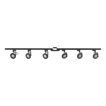Zuma Line - Spotlight i skensystem 6xGU10/10W/230V svart
