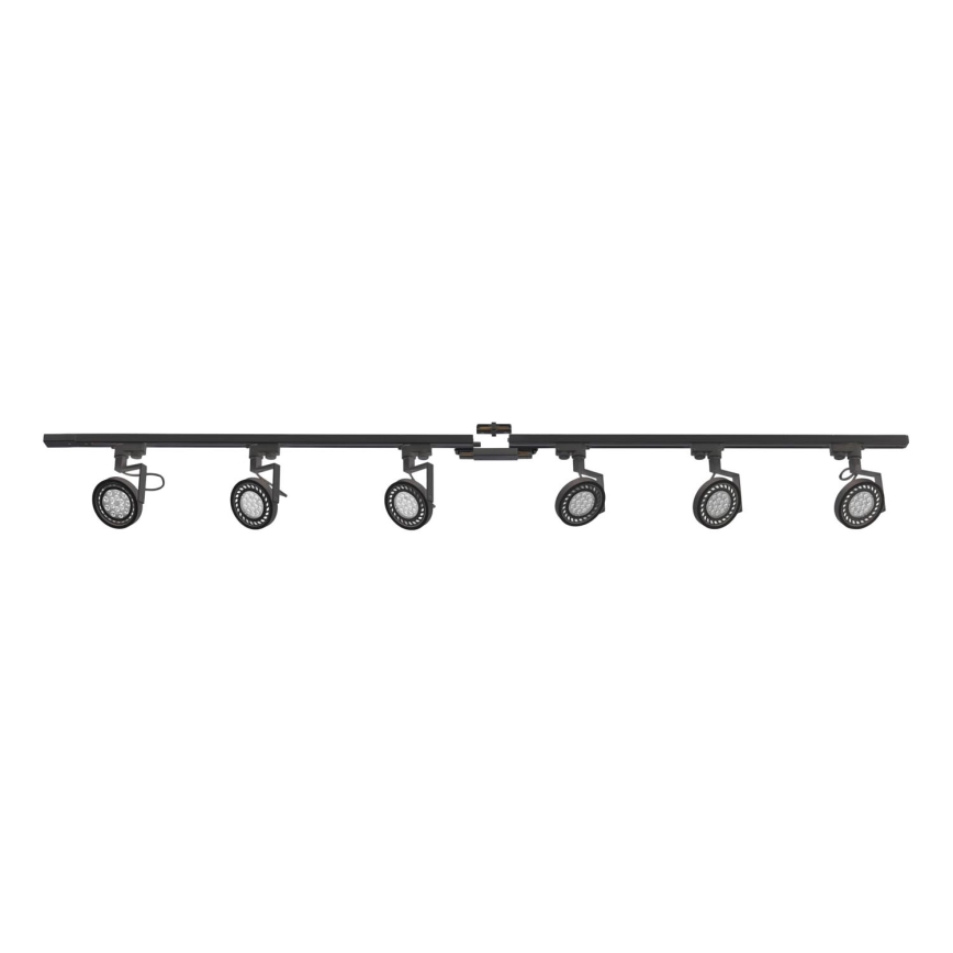 Zuma Line - Spotlight i skensystem 6xGU10/10W/230V svart