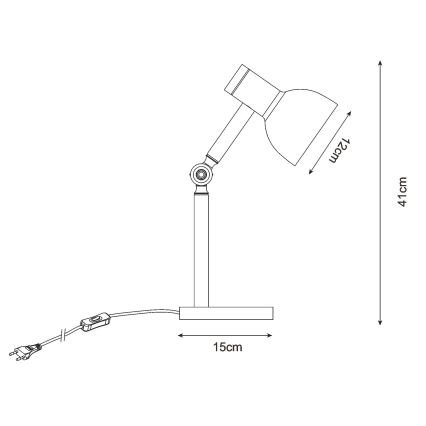 Zuma Line - Bordslampa 1xE14/40W/230V vit