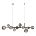 Zuma Line - Taklampa på vajer 10xG9/8W/230V guld/rökig svart
