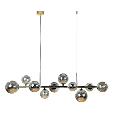 Zuma Line - Taklampa på vajer 10xG9/8W/230V guld/rökig svart