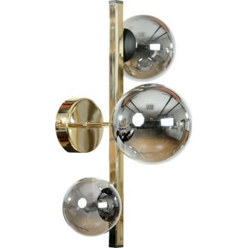 Zuma Line - Vägglampa 3xG9/8W/230V guld/rökig svart