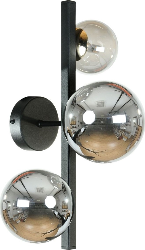 Zuma Line - Vägglampa 3xG9/8W/230V svart/rökfärgad