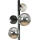 Zuma Line - Vägglampa 3xG9/8W/230V svart/rökfärgad