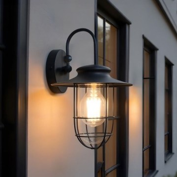 Zuma Line - Vägglampa för utomhusbruk 1xE27/60W/230V IP44 svart