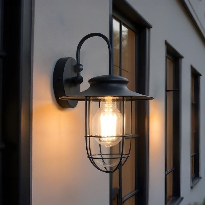 Zuma Line - Vägglampa för utomhusbruk 1xE27/60W/230V IP44 svart