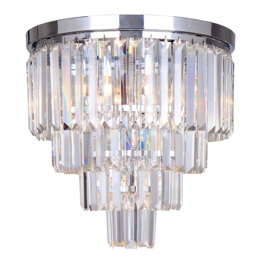 Zuma Line - Vägglampa i kristall 5xE14/40W/230V skinande krom