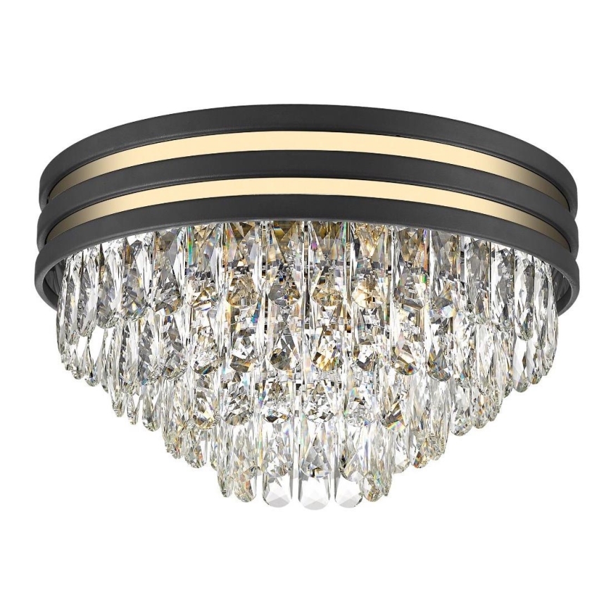 Zuma Line - Vägglampa i kristall 5xE14/40W/230V svart
