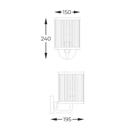 Zuma Line - Vägglampa 1xE14/60W/230V svart