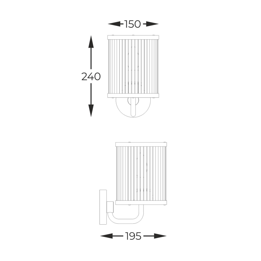 Zuma Line - Vägglampa 1xE14/60W/230V svart