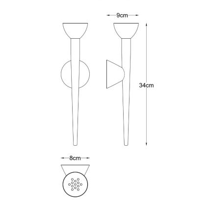 Zuma Line - LED-väggarmatur 5W/230V, guld