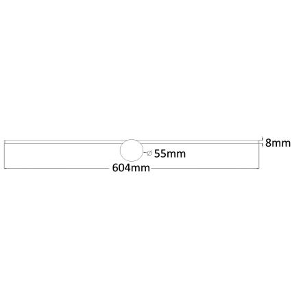 Zuma Line - Badrumsspegel med LED-belysning LED/8W/230V 60 cm IP44 svart