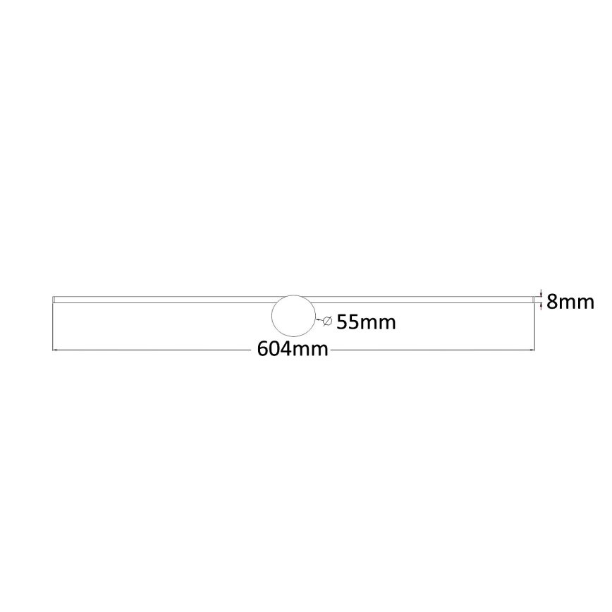 Zuma Line - Badrumsspegel med LED-belysning LED/8W/230V 60 cm IP44 skinande krom