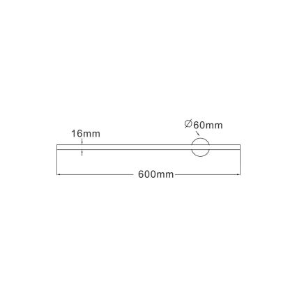 Zuma Line - LED väggbelysning LED/8W/230V 60 cm svart