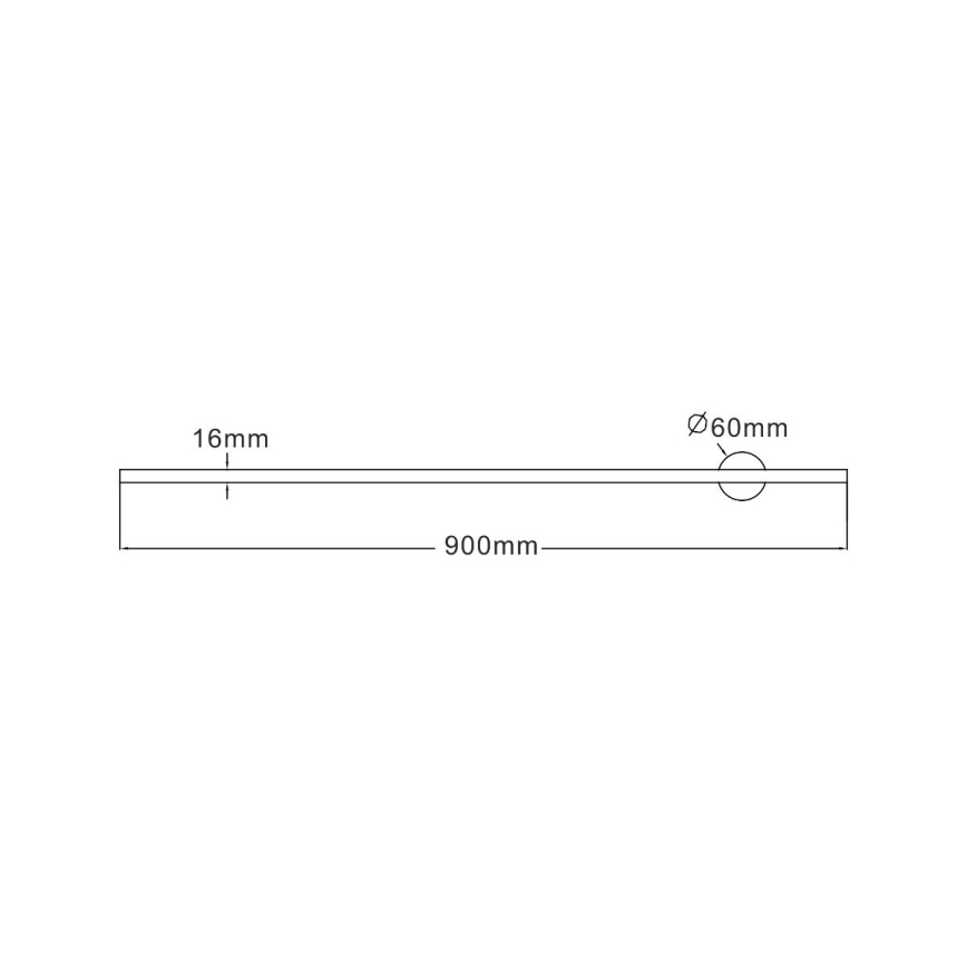Zuma Line - LED väggbelysning LED/12W/230V 90 cm svart