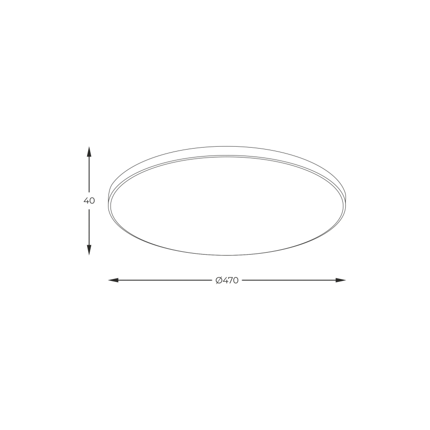 Zuma Line - LED taklampa LED/44W/230V Ø 47 cm svart