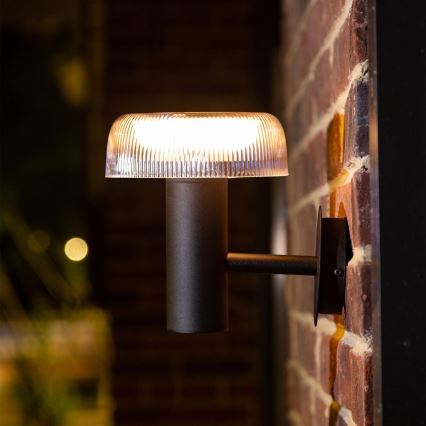 Zuma Line - LED solcell vägg lampa LED/2,5W/2000 mAh IP44 svart