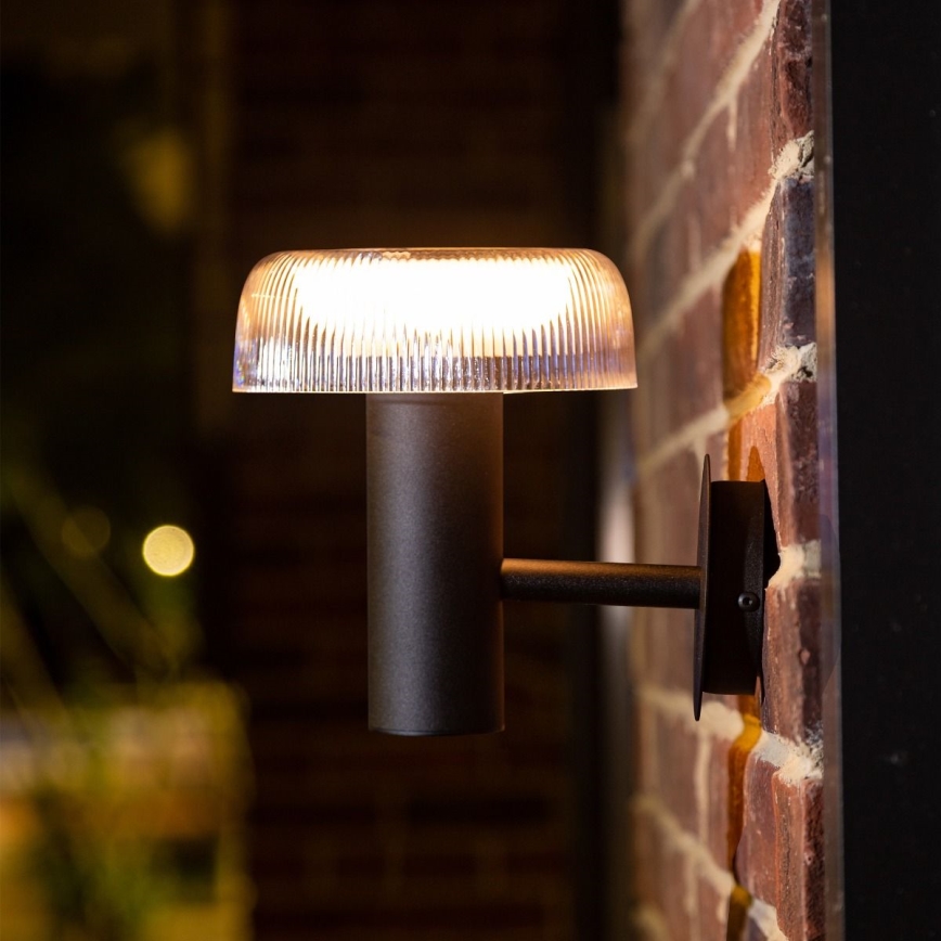 Zuma Line - LED solcell vägg lampa LED/2,5W/2000 mAh IP44 svart