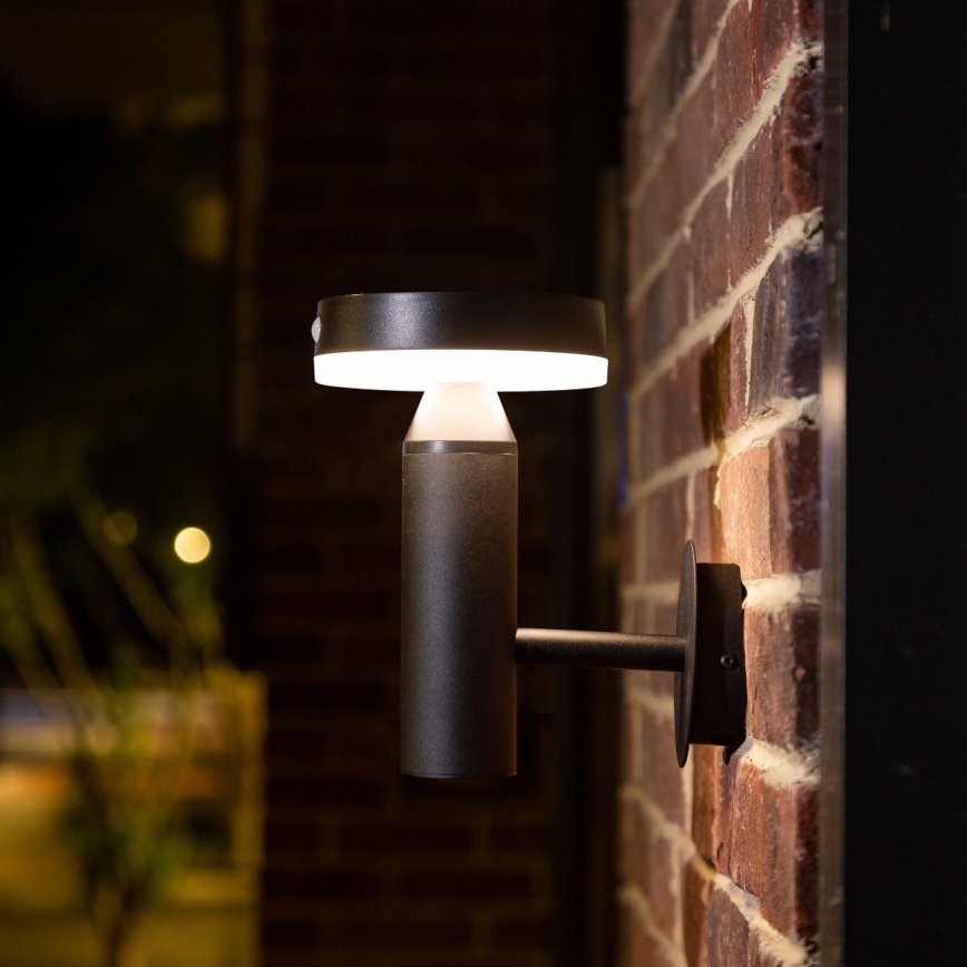 Zuma Line - LED Solcell vägg lampa med en rörelse- och skymningssensor LED/4,5W/2000 mAh IP44 svart